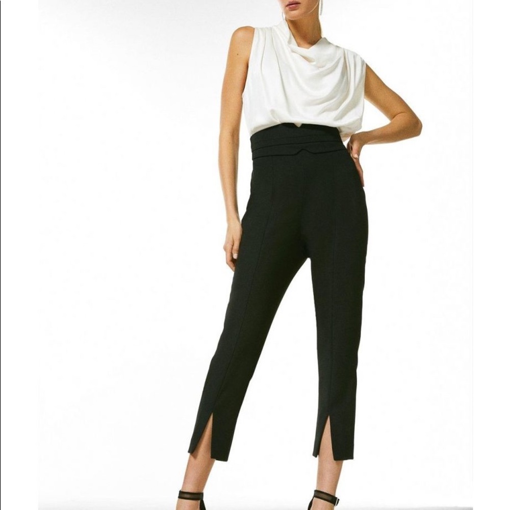 Karen Millen Satin Crepe Tailored cowl Jumpsuit